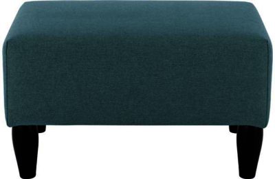 Habitat Kane Fabric Footstool - Teal Blue